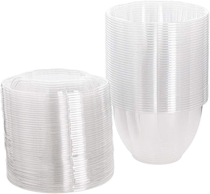 Disposable Plastic Salad Bowls with Airtight Lids Ideal for Meal Prep, Takeout, Catering, Parties, Picnics, and Food Storage, Stackable, Leak-Proof