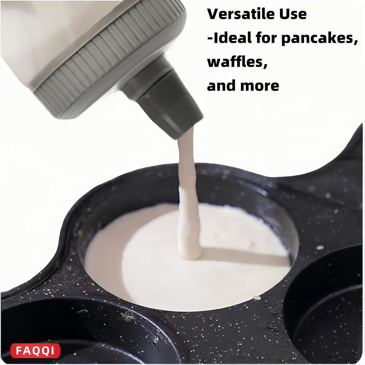 Premium Pancake Pen, Batter Squeeze Bottle with Flow-Control Valve | Clear Bottle, Easy-Clean Design, Controlled Batter Lines, For Pancake Art, Waffles, Baking And Family Breakfasts