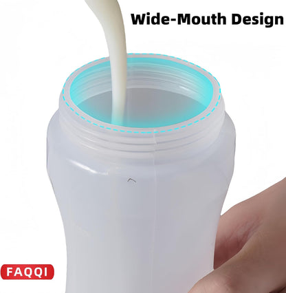 Premium Pancake Pen, Batter Squeeze Bottle with Flow-Control Valve | Clear Bottle, Easy-Clean Design, Controlled Batter Lines, For Pancake Art, Waffles, Baking And Family Breakfasts