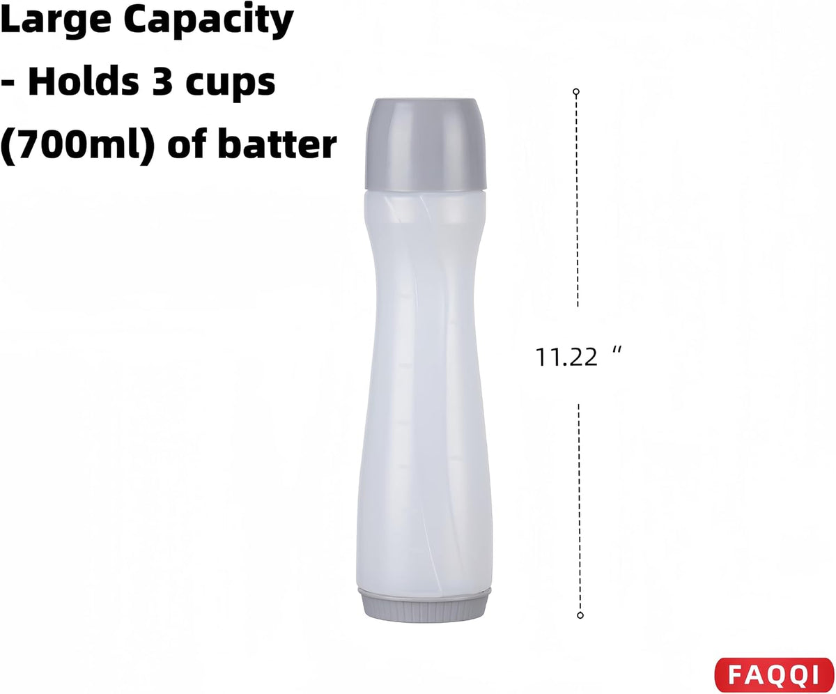 Premium Pancake Pen, Batter Squeeze Bottle with Flow-Control Valve | Clear Bottle, Easy-Clean Design, Controlled Batter Lines, For Pancake Art, Waffles, Baking And Family Breakfasts