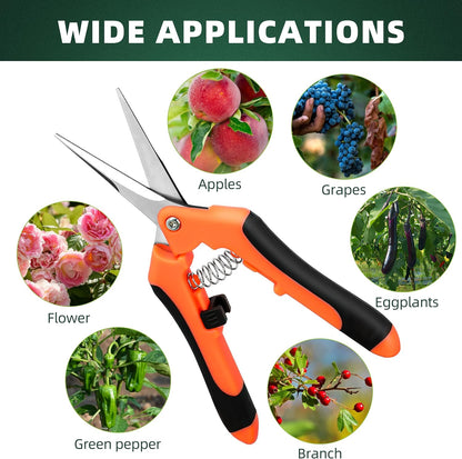 3 Pack Garden Pruning Shears Scissors Clippers Stainless Steel