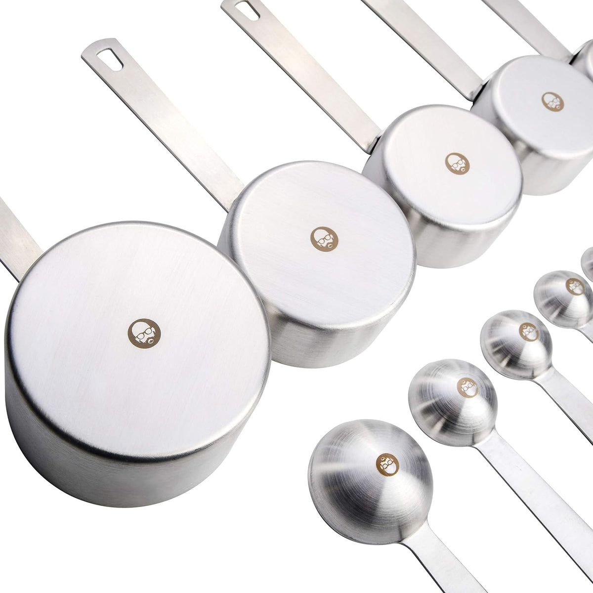 10-Piece Stainless Steel Measuring Cups and Spoons Set – Heavy-Duty, Rust-Resistant Baking and Cooking Measurement Tools