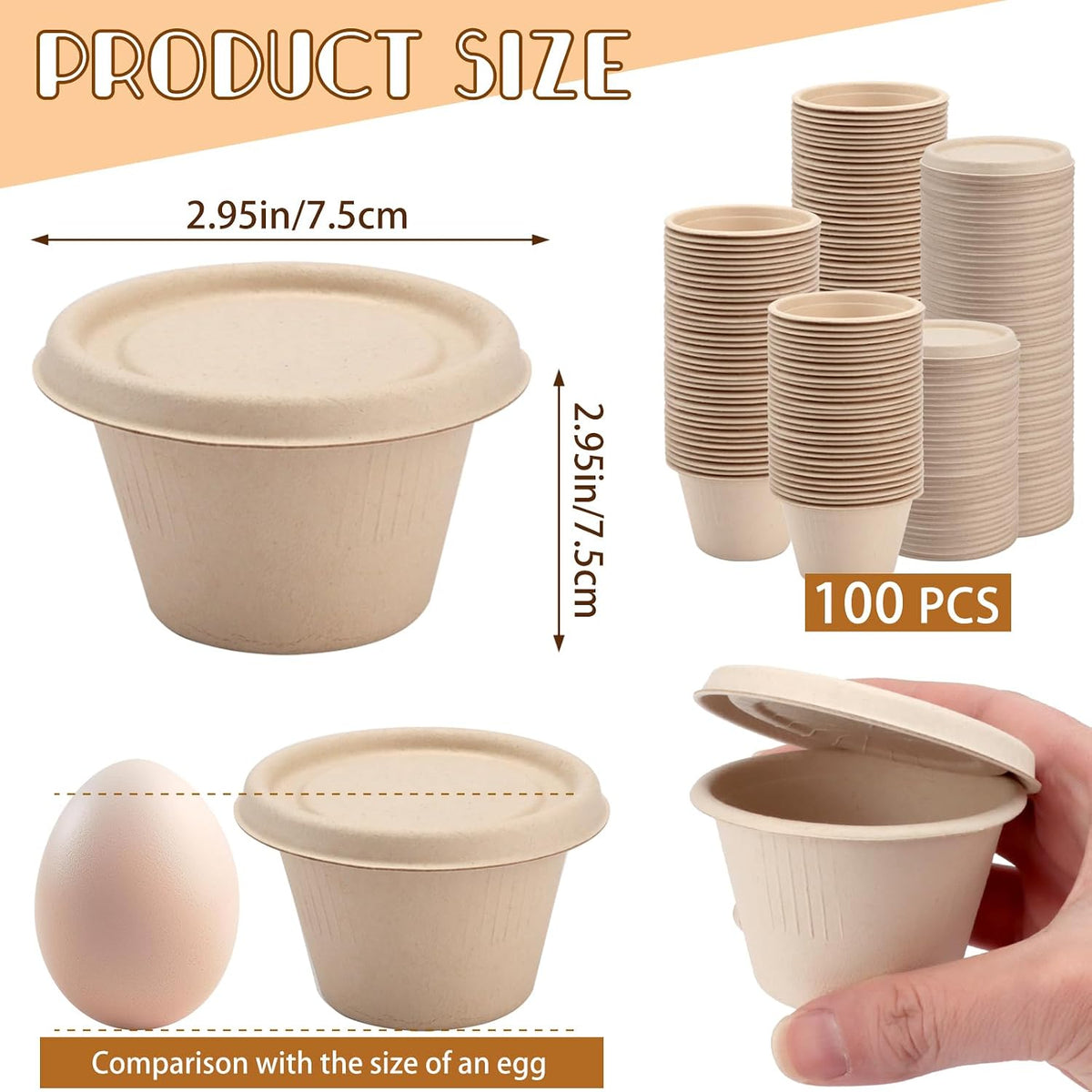 100-Pack 4 oz Disposable Paper Cups with Lids, White