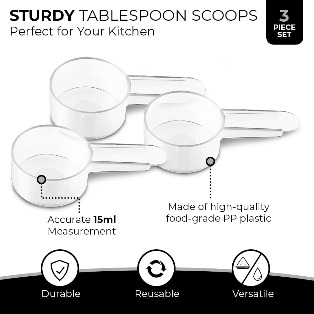 Tablespoon Measuring Spoons, 1 Tbsp (15 mL) Plastic Coffee Scoops