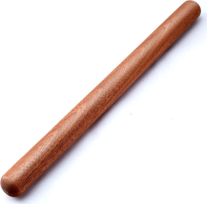 French Rolling Pin for Baking,17.7 Inches Wooden Dough Roller, Brown