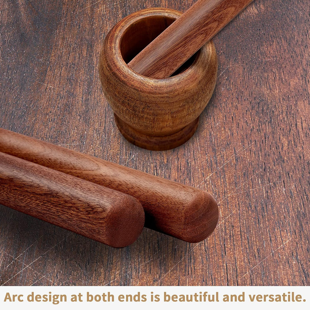 French Rolling Pin for Baking,17.7 Inches Wooden Dough Roller, Brown