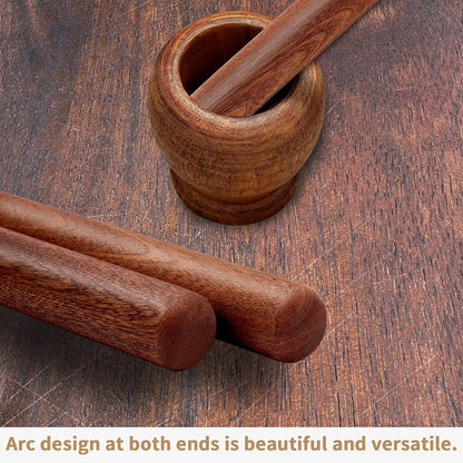French Rolling Pin for Baking,17.7 Inches Wooden Dough Roller, Brown