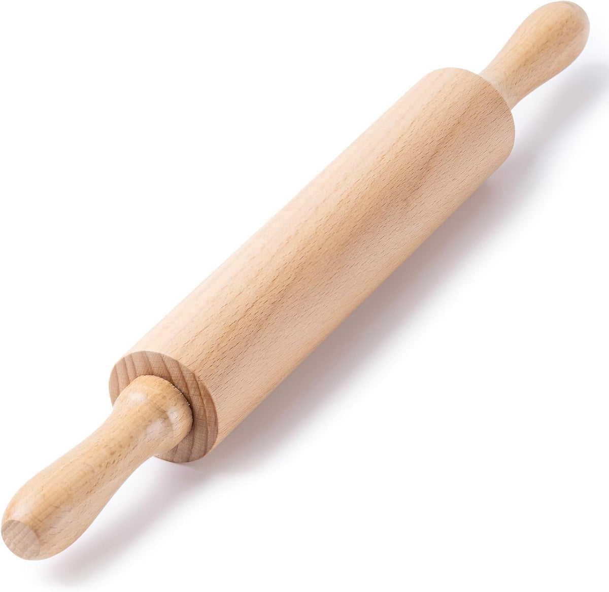 French Rolling Pin for Baking,17.7 Inches Wooden Dough Roller, Brown