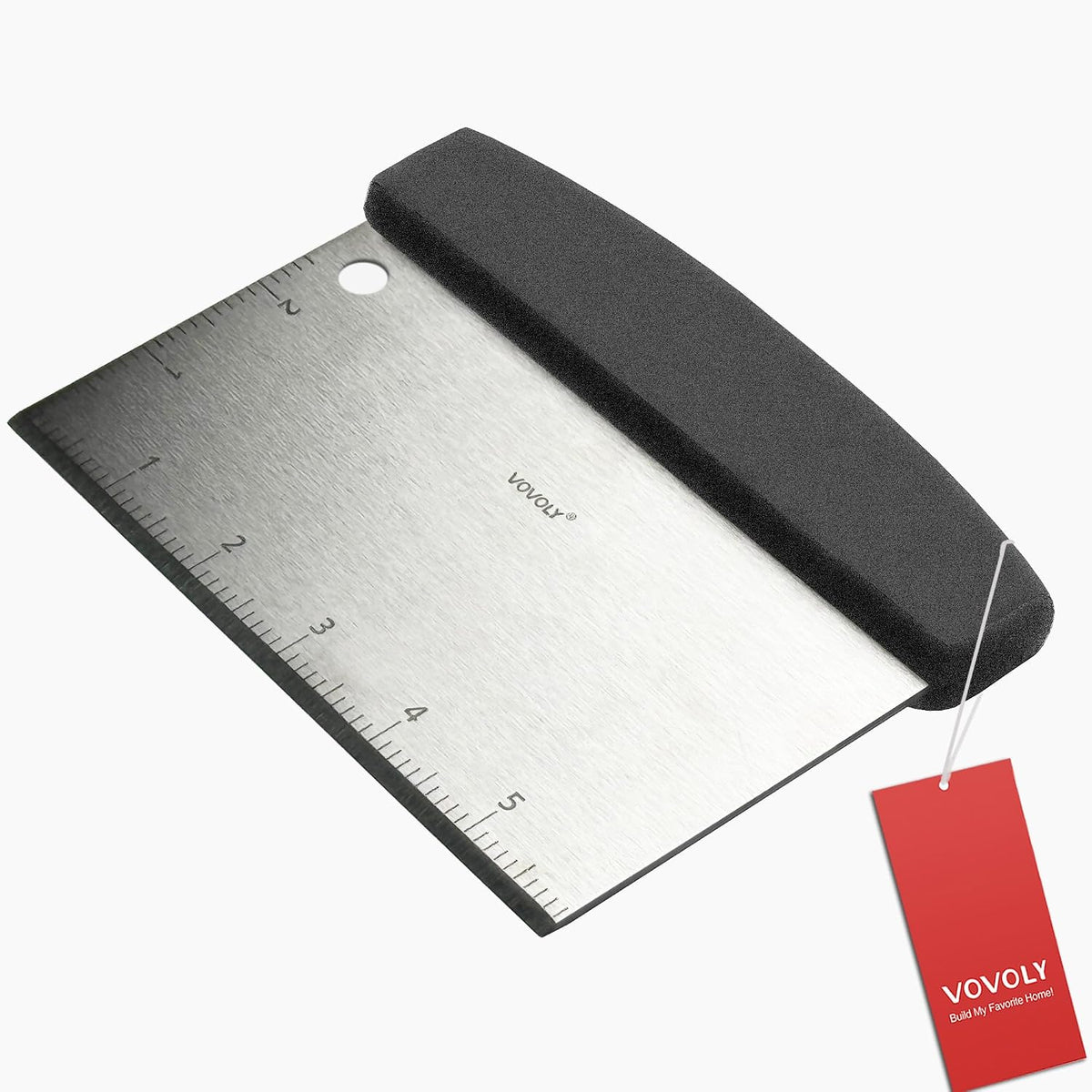 Multipurpose Bench Scraper Kitchen Utensil for Flat Top Griddle, Dough Scraper Cutter for Bread and Pizza Cutter - Stainless Steel Metal Griddle Scraper Chopper
