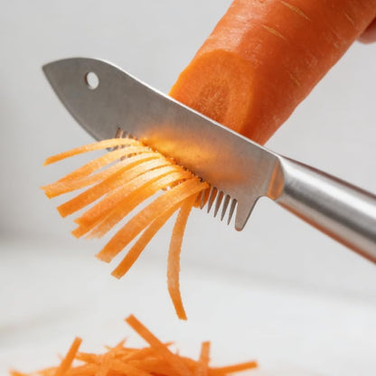 Stainless Steel Multi-Purpose Julienne Peeler, Portable Handheld Vegetable Shredder, Kitchen Tools for Quick Shredding, Comfortable Handle, Easy to Store, for Vegetables, Fruits, etc (1)