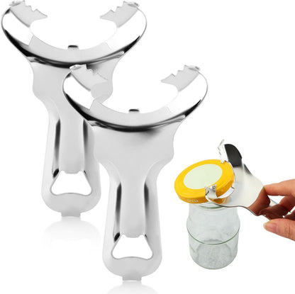 2 PCS Mason Jar Opener No Lid Dents or Damage,Multi-Purpose for Bottle Opener and Various Lids Canning Jar Opener,Easy Twist Manual Handheld Top Remover Bottle Opener Made For Lifetime