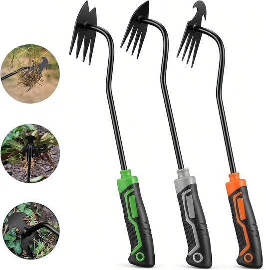 3Pcs Weed Puller Tool Garden Weed Pulling Tool,Portable Garden Weeder Tool,Gardening Weeding Tools for Garden Hand Tools for Vegetable Gardening Backyard Farm Planting & Uprooting Weeding Tool