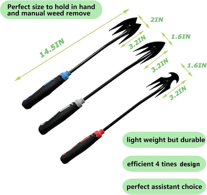 3Pcs Weed Puller Tool Garden Weed Pulling Tool,Portable Garden Weeder Tool,Gardening Weeding Tools for Garden Hand Tools for Vegetable Gardening Backyard Farm Planting & Uprooting Weeding Tool