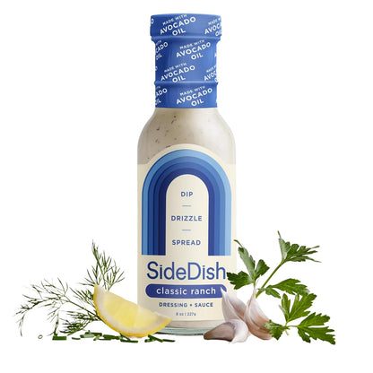 Classic Ranch Dressing - Seed Oil Free, Dairy Free & Gluten Free Salad Dressing w/Avocado Oil - Sugar Free, Low Sodium Healthy Ranch Dressing - Paleo Dressing for Sauces & More - 8 fl oz