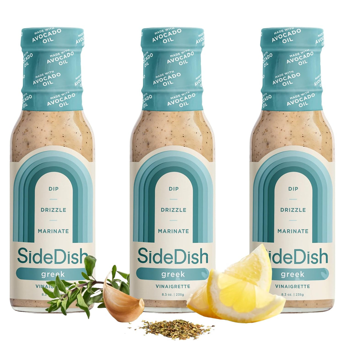 Classic Ranch Dressing - Seed Oil Free, Dairy Free & Gluten Free Salad Dressing w/Avocado Oil - Sugar Free, Low Sodium Healthy Ranch Dressing - Paleo Dressing for Sauces & More - 8 fl oz