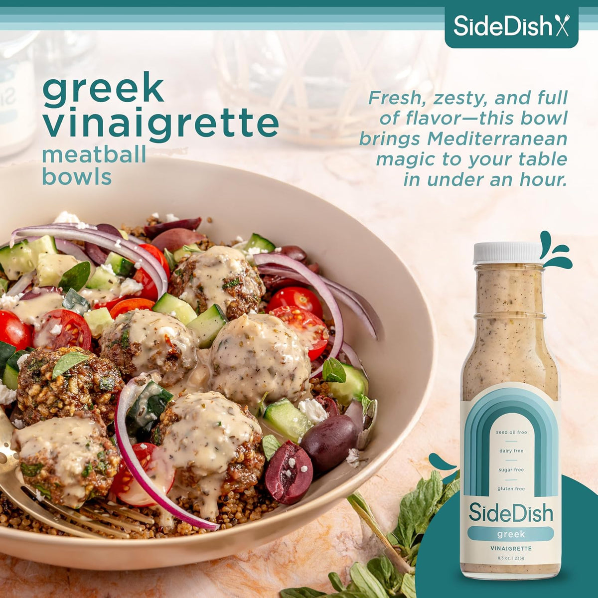 Classic Ranch Dressing - Seed Oil Free, Dairy Free & Gluten Free Salad Dressing w/Avocado Oil - Sugar Free, Low Sodium Healthy Ranch Dressing - Paleo Dressing for Sauces & More - 8 fl oz