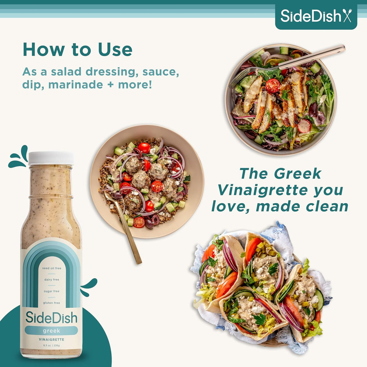 Classic Ranch Dressing - Seed Oil Free, Dairy Free & Gluten Free Salad Dressing w/Avocado Oil - Sugar Free, Low Sodium Healthy Ranch Dressing - Paleo Dressing for Sauces & More - 8 fl oz