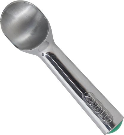 Original Ice Cream Scoop Unique Liquid Filled Heat Conductive Handle Simple One Piece Aluminum Design Easy Release Made in USA, 2.5-Ounce, Silver