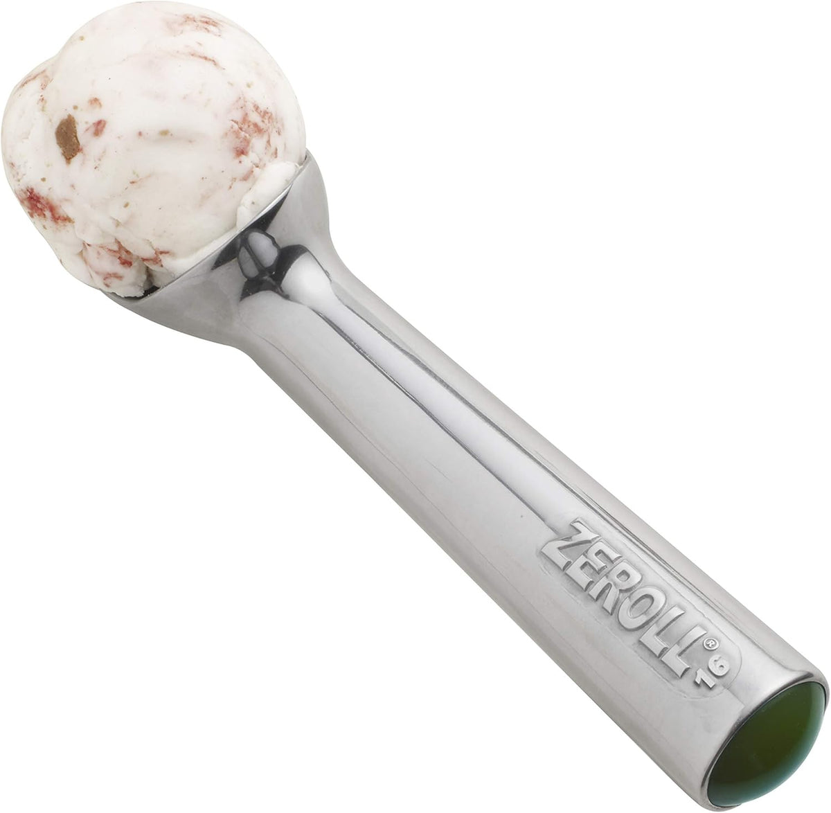 Original Ice Cream Scoop Unique Liquid Filled Heat Conductive Handle Simple One Piece Aluminum Design Easy Release Made in USA, 2.5-Ounce, Silver