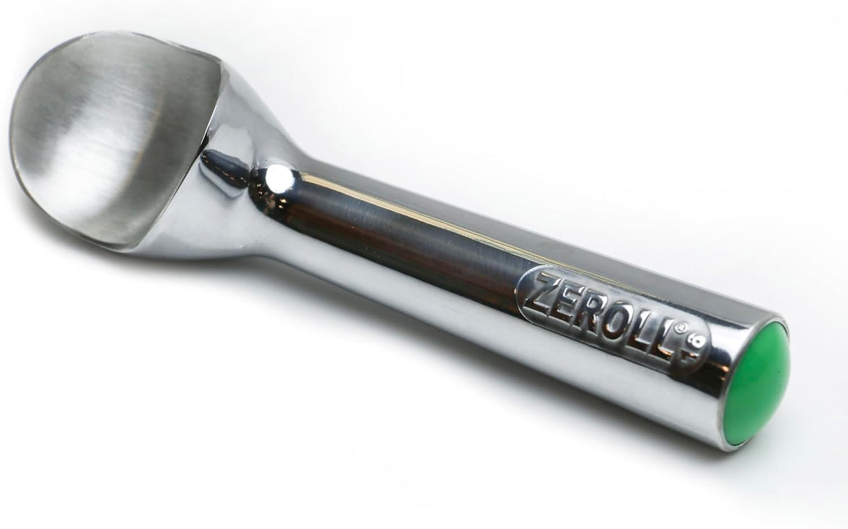 Original Ice Cream Scoop Unique Liquid Filled Heat Conductive Handle Simple One Piece Aluminum Design Easy Release Made in USA, 2.5-Ounce, Silver
