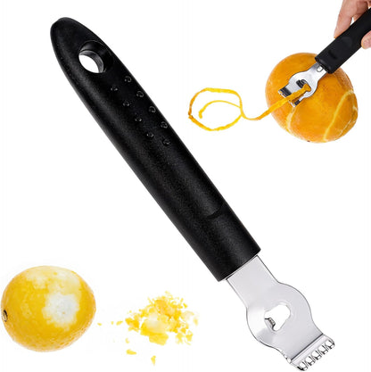 Lemon Zester, Channel Knife, Peeler, Stainless Steel Bartender Accessories for Cocktail Garnish, Citrus Orange and Lemon Peeler - Bar Accessories for Home