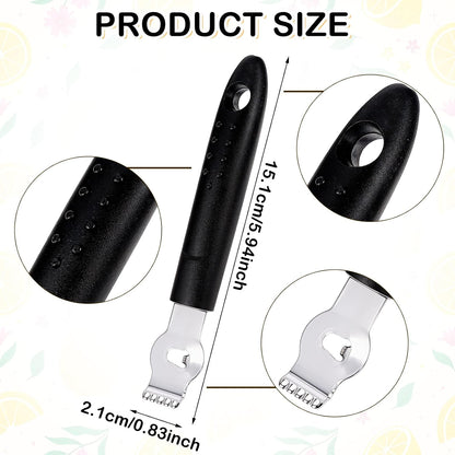 Lemon Zester, Channel Knife, Peeler, Stainless Steel Bartender Accessories for Cocktail Garnish, Citrus Orange and Lemon Peeler - Bar Accessories for Home