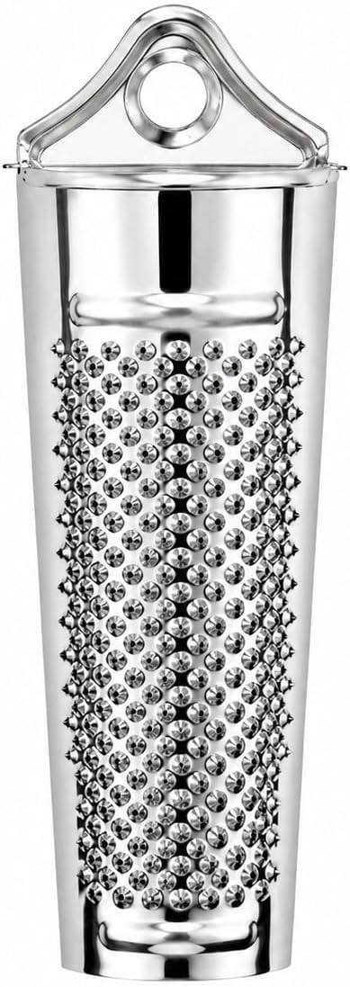 Kitchen Nutmeg Grater, Stainless Steel, Grates Nutmeg, Cinnamon Sticks, Block Chocolate, Ginger, and Hard Cheeses