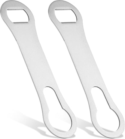 2 Pieces Bottle Opener and Pour Spout Remover Flat Bar Key for Bartenders Stainless Steel Speed Opener Multifunction Dog Bone Wine Bottle Opener for Home Kitchen Party and Bar