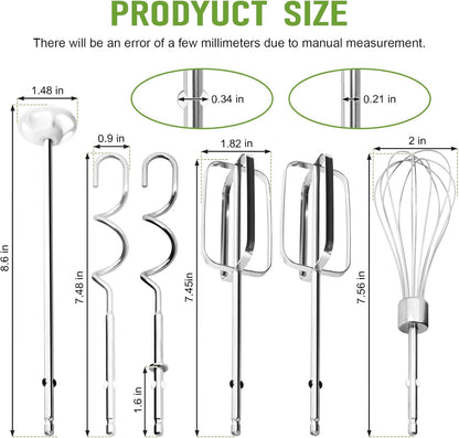 Hand Mixer Attachments Replacement for Hamilton Beach Mixer Beaters Parts