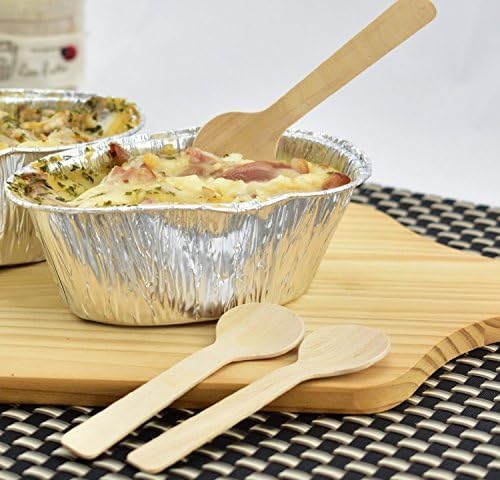 1.5mm Extra-Thick Mini Wooden Spoons (4 Inch) - Heavy Duty Birch Wood - Sturdy No-Snap Disposable Spoons for Gelato, Desserts & Charcuterie - Eco-Friendly & Compostable GM1042A