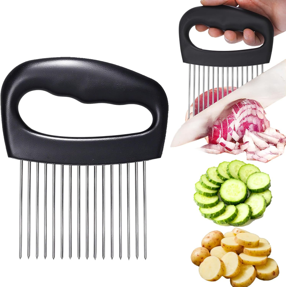 Extra-Large Onion Holder for Slicing, 304 Stainless Steel