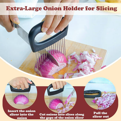 Extra-Large Onion Holder for Slicing, 304 Stainless Steel