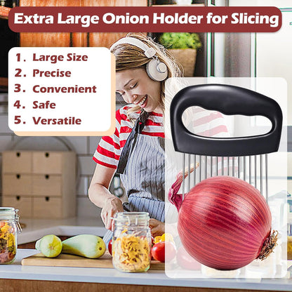 Extra-Large Onion Holder for Slicing, 304 Stainless Steel