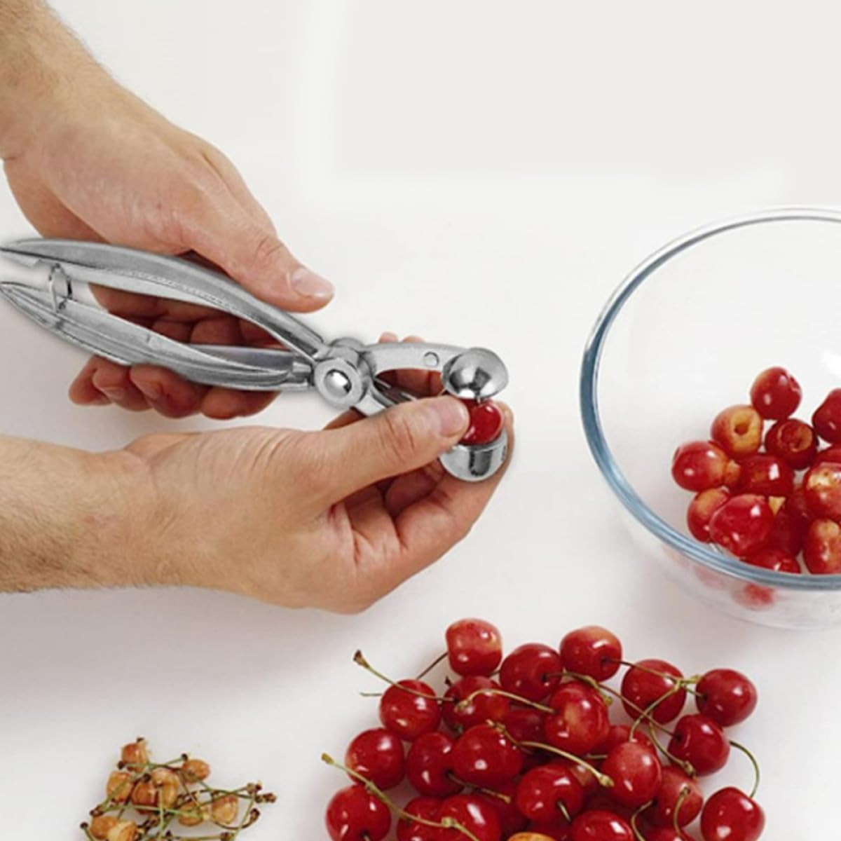 Cherry Pitter Tool Metal Quickly Removing Pits for Cherries and Olives