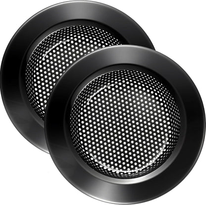 Kitchen Sink Strainer Stainless Steel, Kitchen Sink Drain Strainer, Silver-Black Sink Strainers for Kitchen Sinks with Large Wide Rim 4.5" Diameter (2 PCS)
