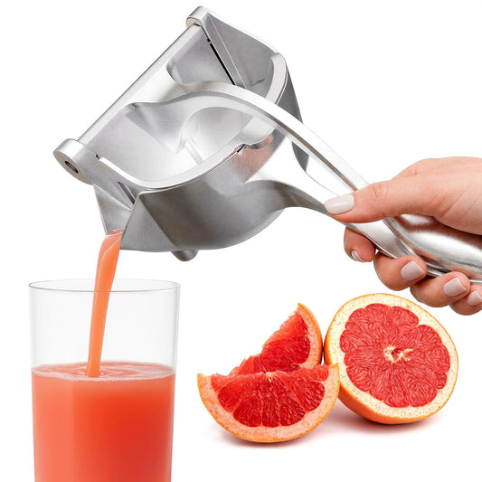 Hand Juicer Squeezer, Large 20 oz Aluminum Bowl with Pour Spout | Handheld Manual Citrus Press, Gets Every Drop Out of Lemon, Lime, Orange, Grapefruit, and Pomegranate Juice, Ergonomic Handle