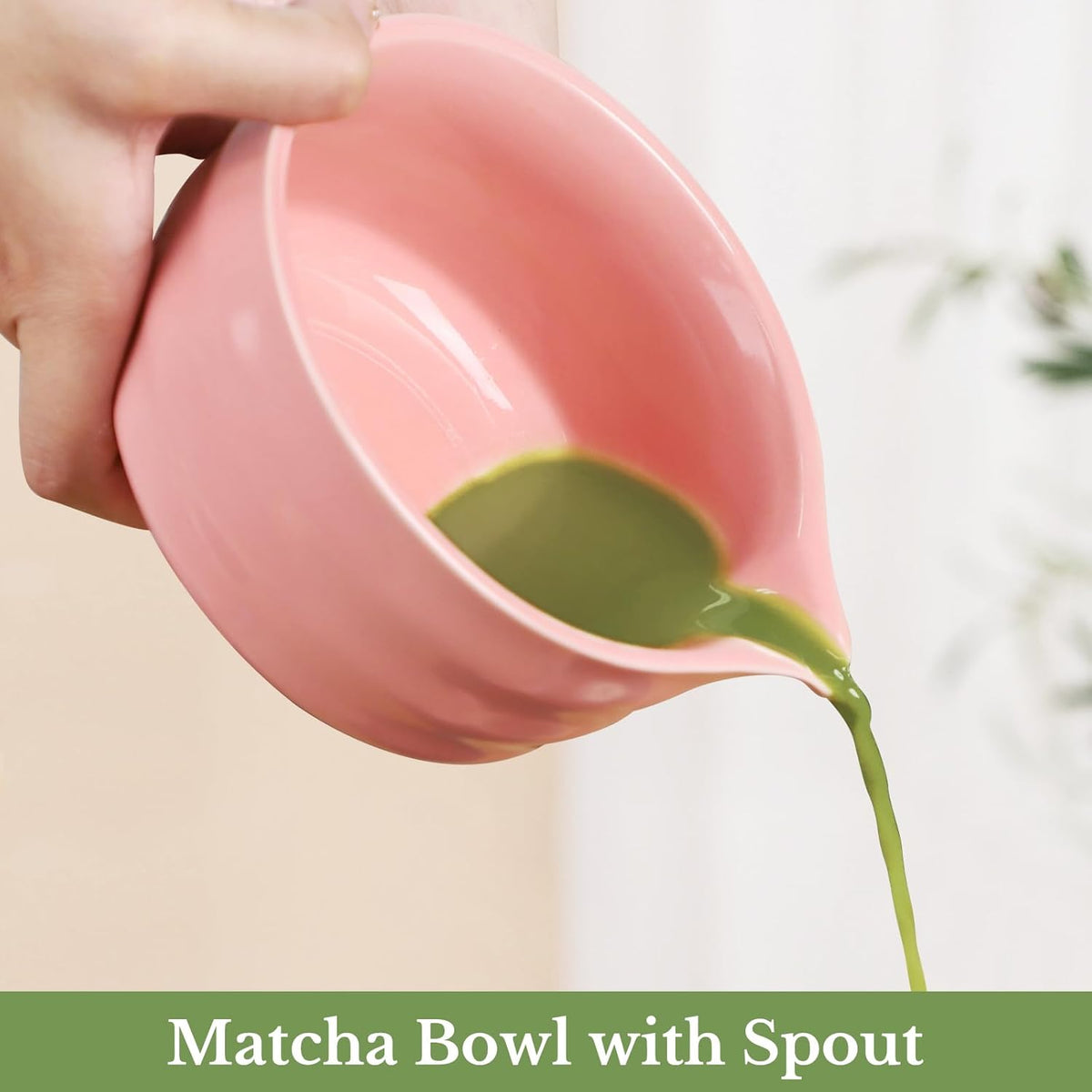 Matcha Whisk Set, Traditional Matcha Kit Includes Matcha Bowl, Pink Whisk with Holder, Scoop, Scoop Rest, Sifter, and Tea Cloth – 7 Piece Matcha Whisk Set, Gift Set for Tea Enthusiasts