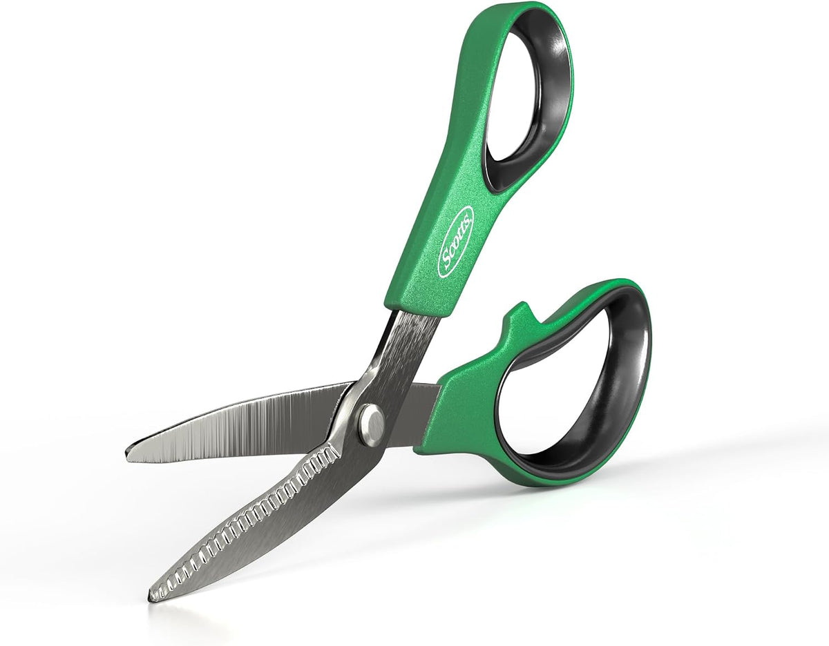 8 in. All-Purpose Steel Garden Utility Shears with Serrated Blades – Comfort Grip Yard and Garden Scissors for Pruning Plants, Flowers, and Herbs