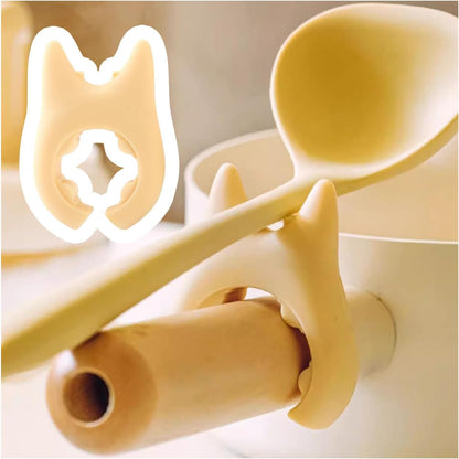2 Pack Silicone Pot Clip Spoon Rest Kitchen Spoon Holder Steam Releaser for Pot Flexible Cooking Pot Clip