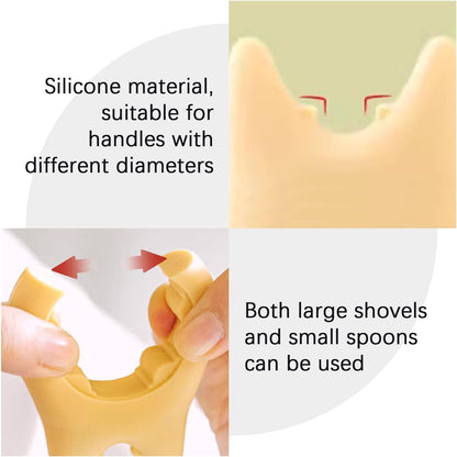 2 Pack Silicone Pot Clip Spoon Rest Kitchen Spoon Holder Steam Releaser for Pot Flexible Cooking Pot Clip