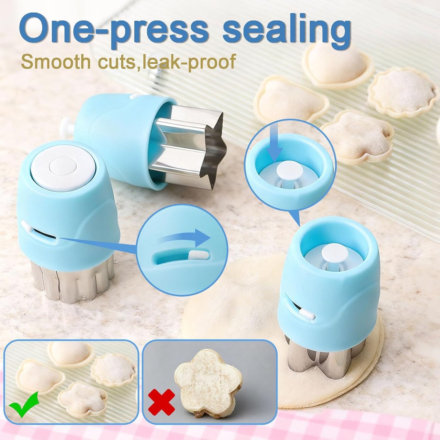20Pcs Cookie Cutters & Biscuit Cutter Set - Multi-Shape Fruit/Vegetable Cutters for Kids Lunch Accessories, Food-Grade Stainless Steel Molds for Home Baking (PINK)