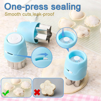 20Pcs Cookie Cutters & Biscuit Cutter Set - Multi-Shape Fruit/Vegetable Cutters for Kids Lunch Accessories, Food-Grade Stainless Steel Molds for Home Baking (PINK)