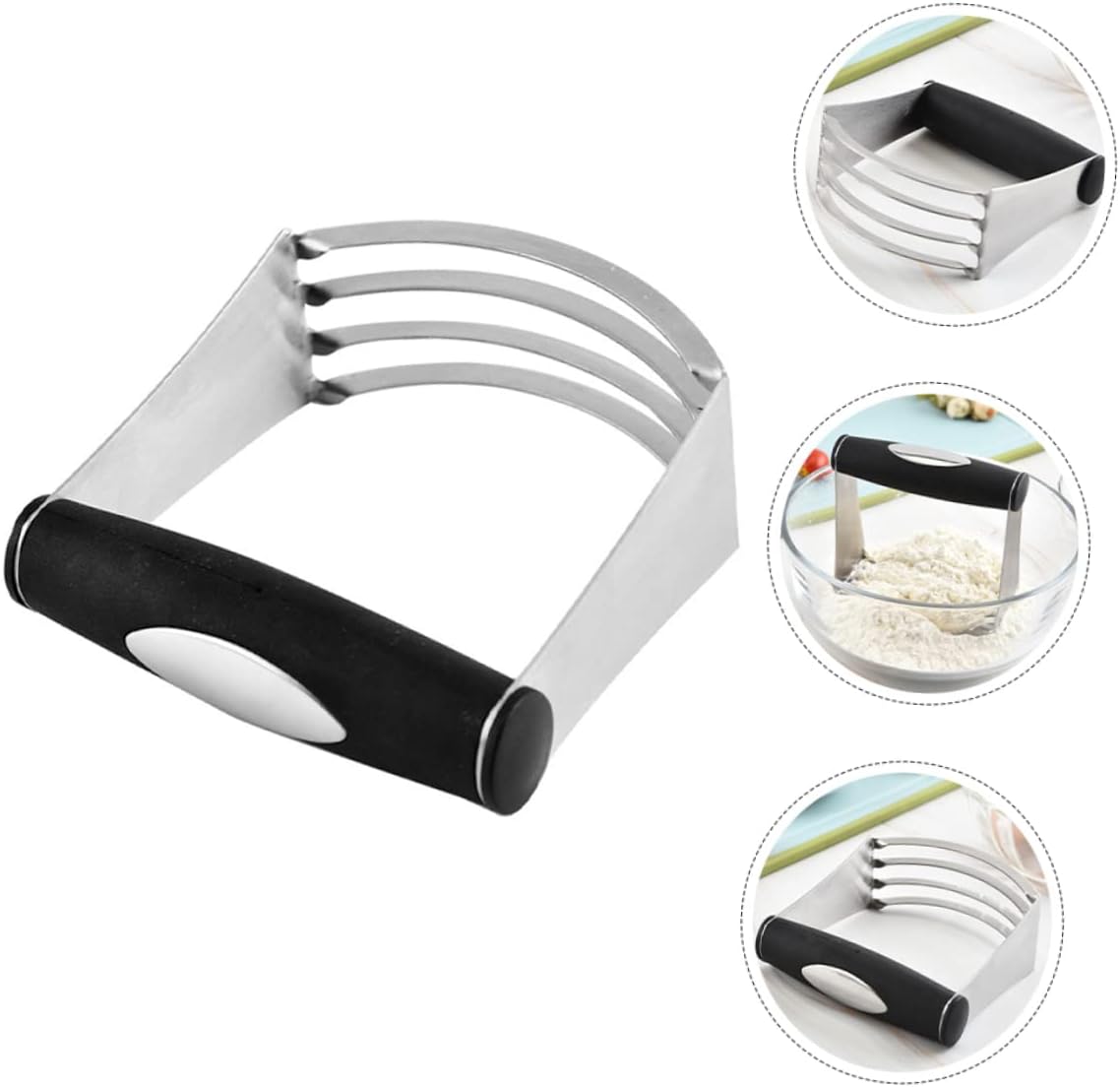 Stainless Steel Dough Blender Pastry Cutter with Nutcracker Function