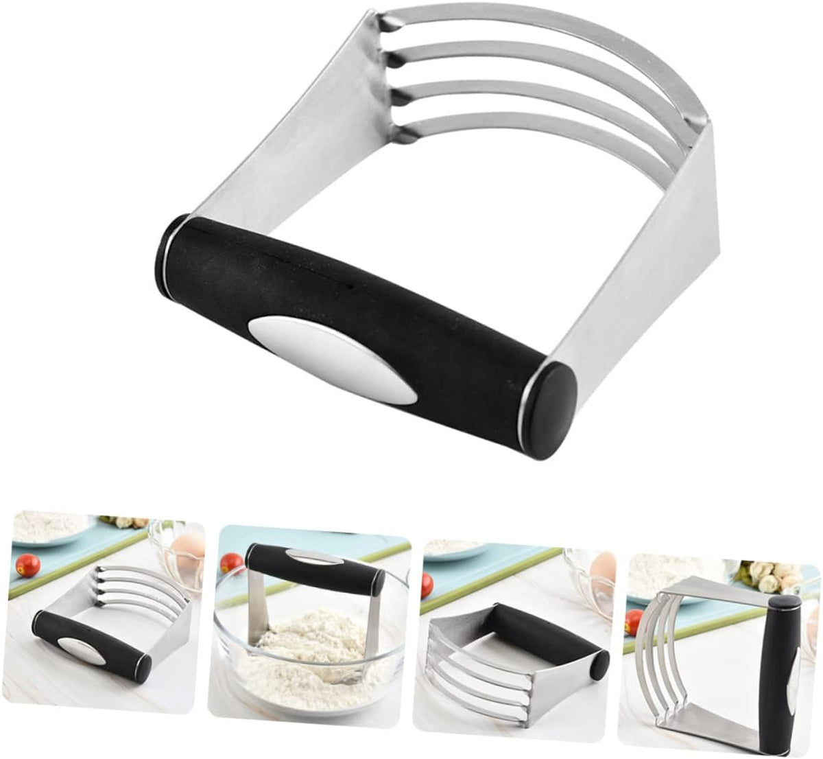 Stainless Steel Dough Blender Pastry Cutter with Nutcracker Function