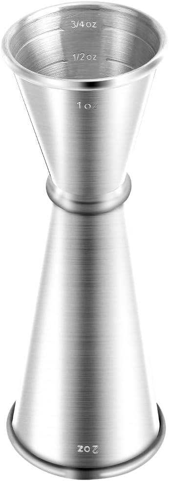 Jigger for Bartending, Double Cocktail Jigger Japanese Premium 304 Stainless Steel Jigger 2 OZ 1 OZ with Measurements Inside