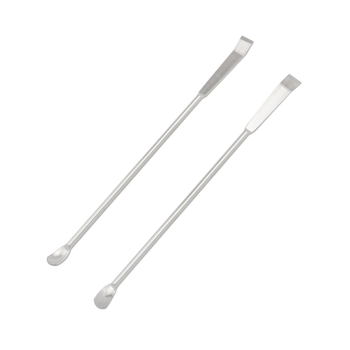 JianLing 2PCS 304 Stainless Steel Miniature Laboratory Sampling Spoon Medicine Spatula 2 in 1 Double Headed Reagent Spoon 125mm for Measuring Powder Or Granular Solid Tools