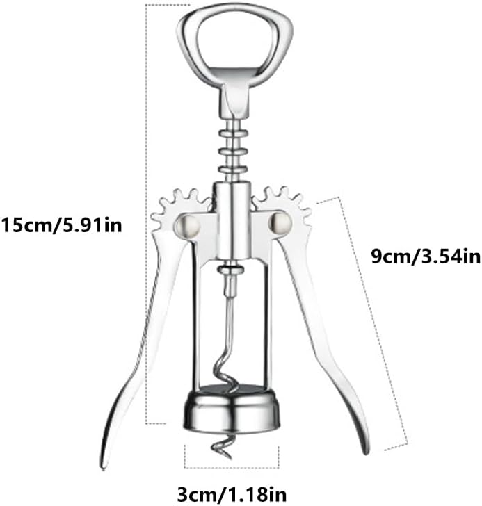 1 Pcs Wing Corkscrew Bottle Opener, Stainless Steel