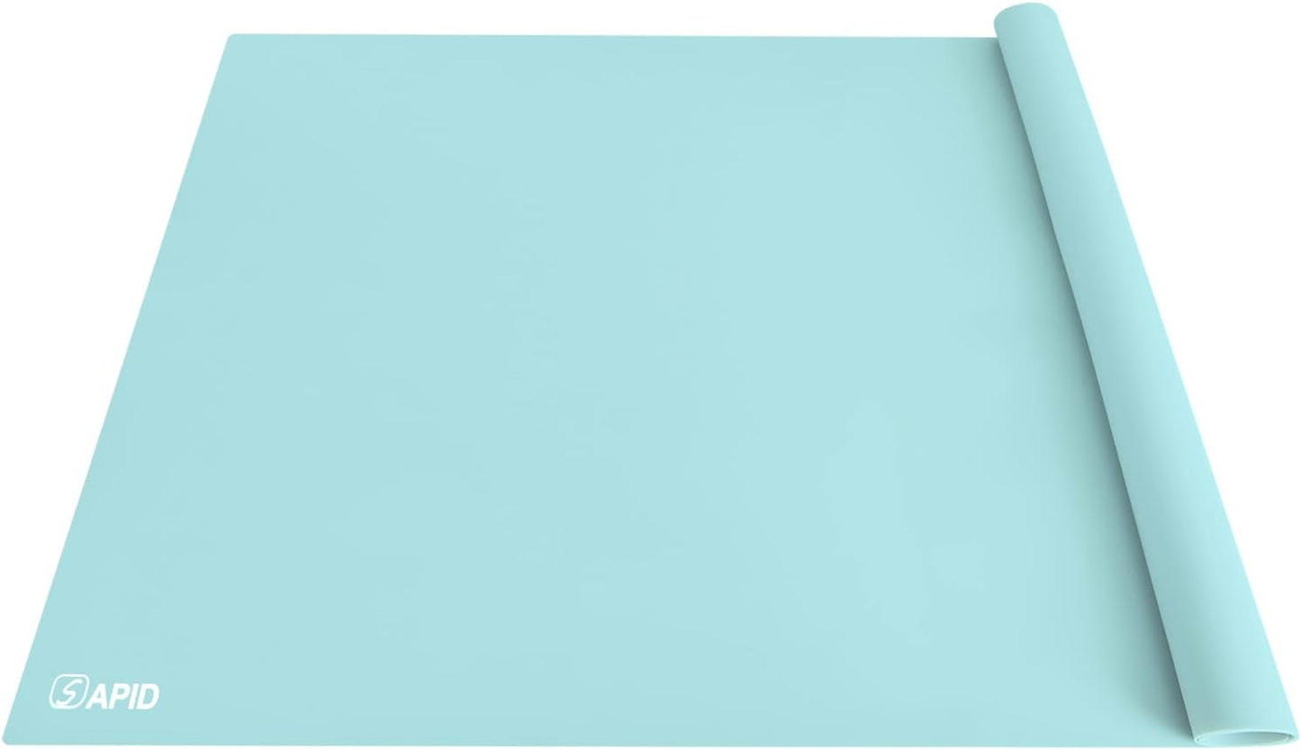 Extra Large Silicone Mat 36" x 24" Place Mats, Heat Resistant Mat for Kitchen Countertop Protector, Thick Placemats Washable Silicone Mats for Kitchen Counter Mat Dining Table Mat, Grey, Sapid