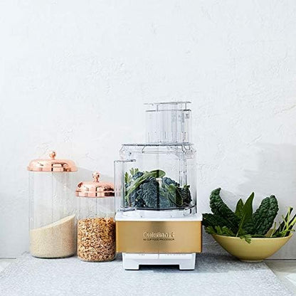 Cuisinart 7-Cup Pro Classic Food Processor, 600-Watt Motor, Vegetable Chopper & Blender for Mincing, Dicing, Shredding, Puree & Kneading Dough, DLC-10SYP1, White