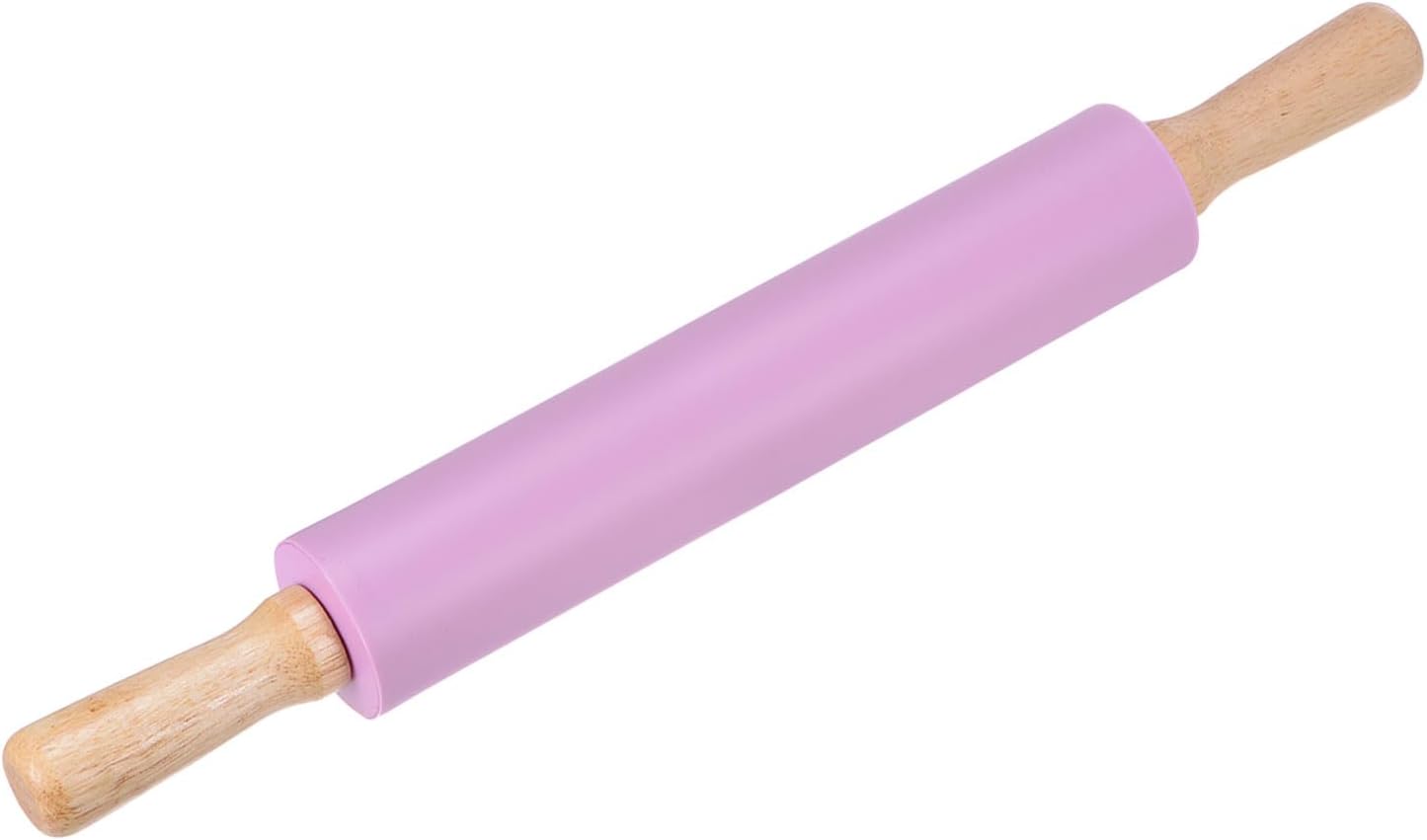 HARFINGTON Silicone Rolling Pins for Baking 12.2 Inch Non-Stick Silicone Surface Wooden Handle Rolling Pin Small Roller Playdough Rolling Pins for Fondant Kitchen Dough Pizza, Green